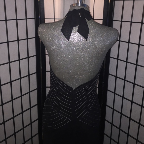 BCBG SILK HALTER TIE BACK HI LOW DRESS SIZ… - Picture 7 of 9